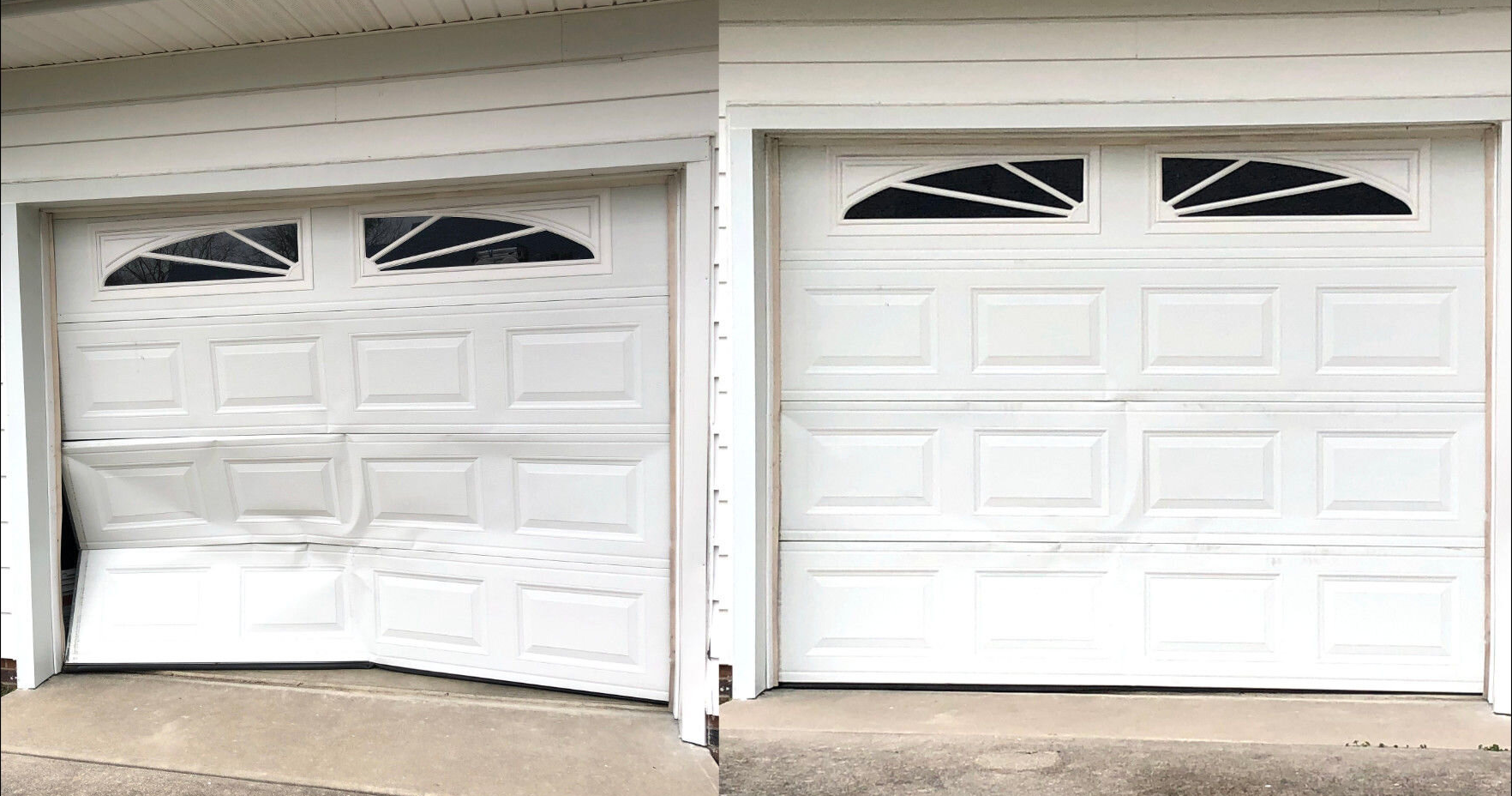 garage door before after